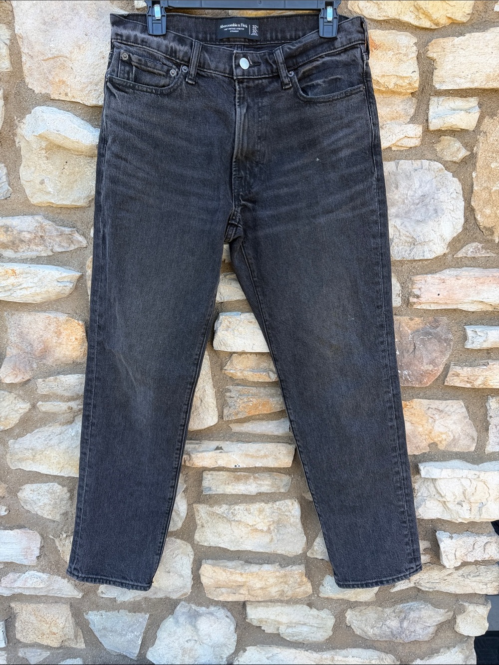 Abercrombie & Fitch Men's Black Straight Leg Jeans size 32/32